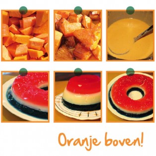 Oranje Boven! – Oranje driekleur pudding