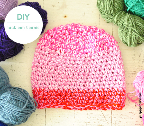 Betere Beanie Haken : eenvoudig haakpatroon voor een beanie - Moodkids HW-02