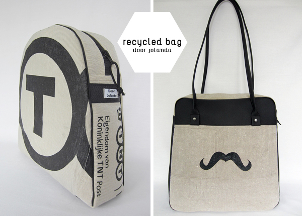 tassen van gerecyclede oude ptt postzakken online kopen