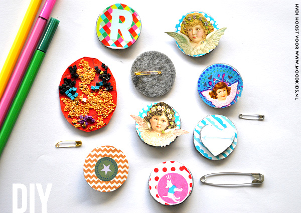 diy, broche maken, moederdag kado, speld, zelf maken