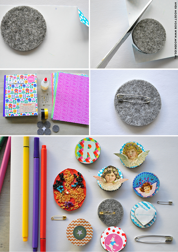 diy, broche maken, moederdag kado, speld, zelf maken