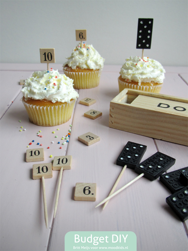 budget DIY kringloop numerieke caketopper