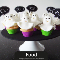 Spookjes Cupcakes + gratis Halloween prikkers