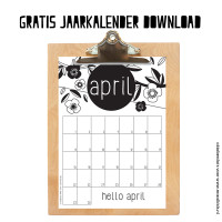 April maandkalender om uit te printen