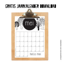 Mei maandkalender om af te drukken