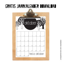 Oktober maandkalender