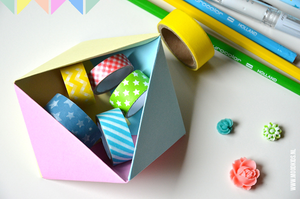 Geometrisch Origami Doosje Vouwen