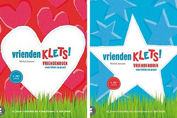 vriendenklets rood en blauw