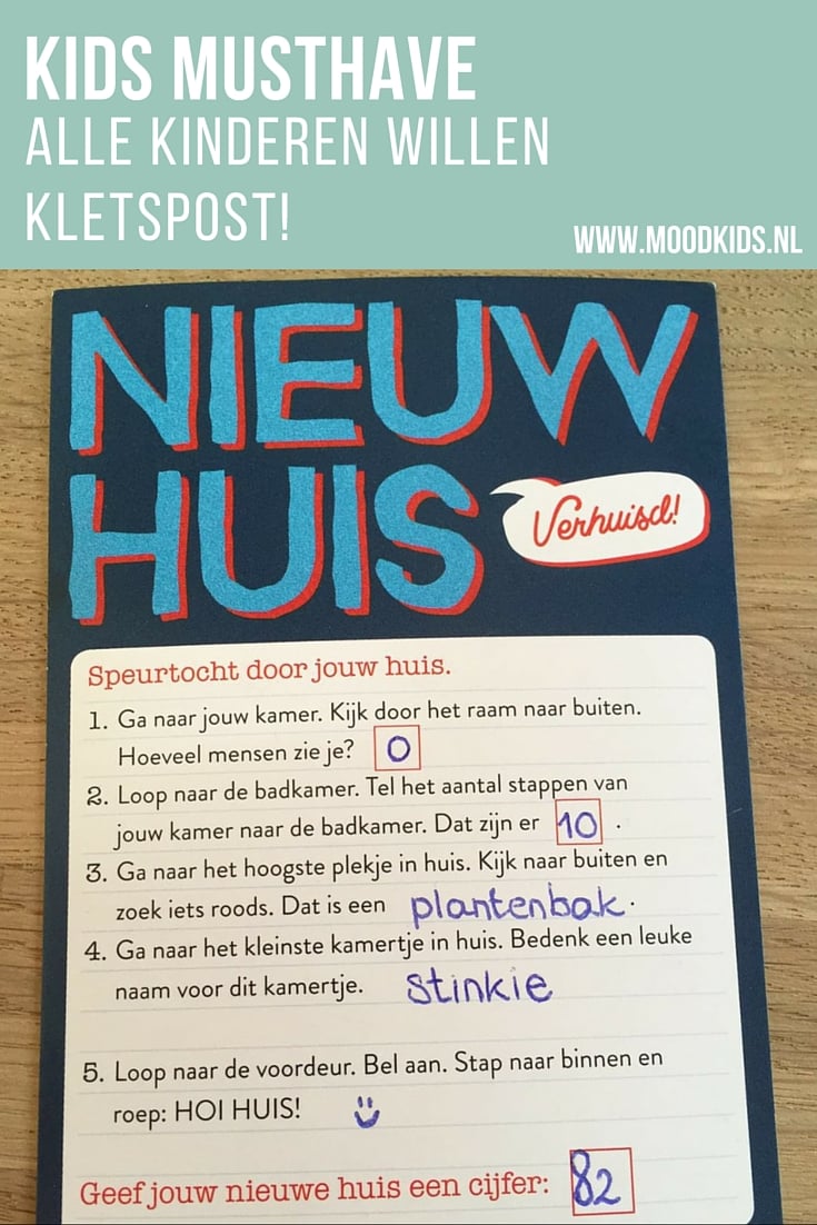De meeste kinderen vinden het erg leuk om post te ontvangen. Met Kletspost haal je 30 leuke en originele kaarten in huis die kinderen geweldig vinden! Bekijk de voorbeelden op www.moodkids.nl