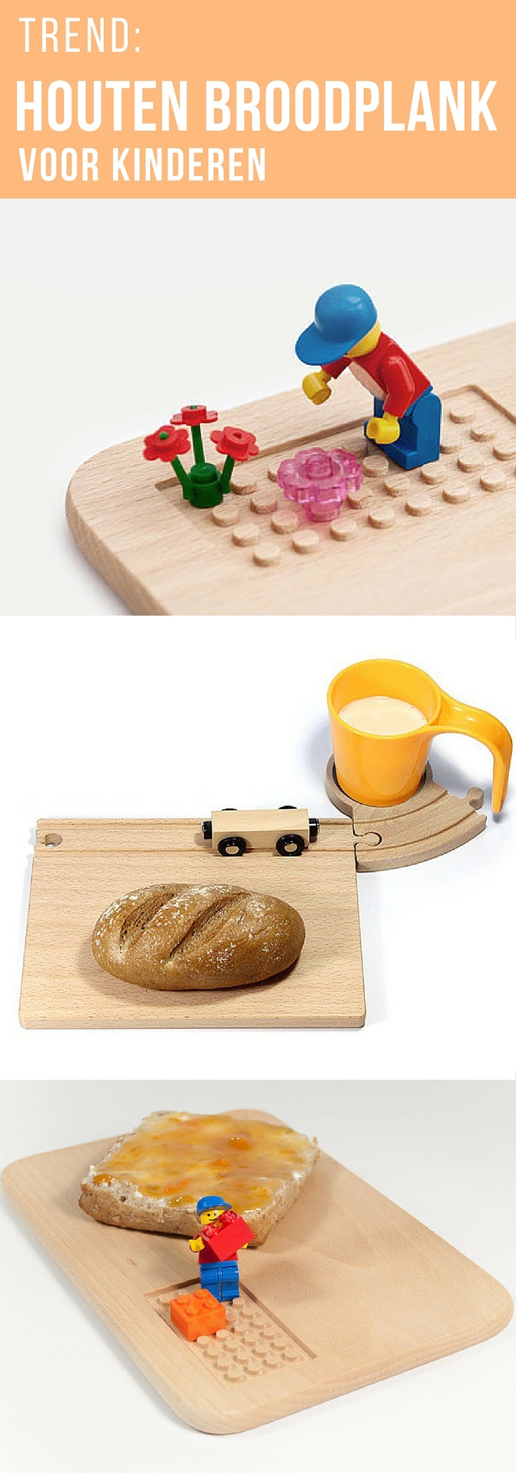 Houten broodplanken zijn ideaal om van te eten. Deze zijn speciaal gericht op kinderen mét een speelse inslag. Wedden dat eten nu als een trein gaat?