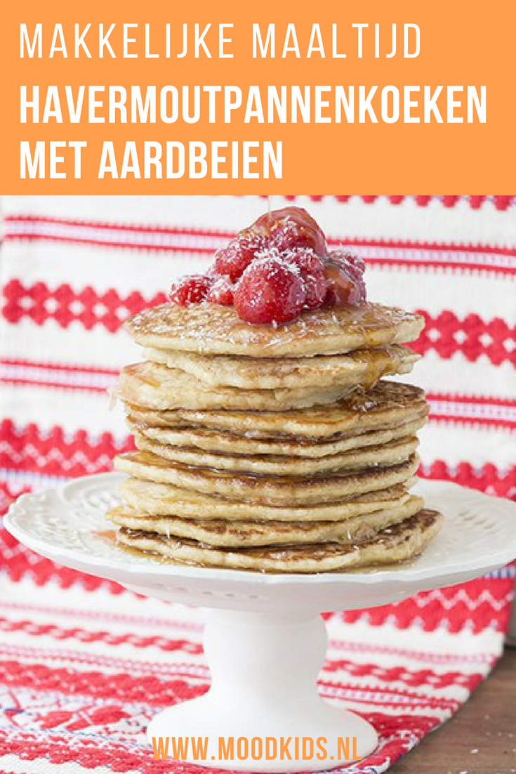 havermoutpannenkoeken met aardbeien