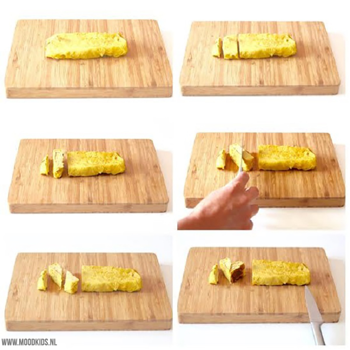 Zo maak je stap voor stap een hartje van omelet. In het Japans een tamagoyaki (opgerolde omelet). Met de stap voor stap uitleg met foto's. Bekijk ze hier.
