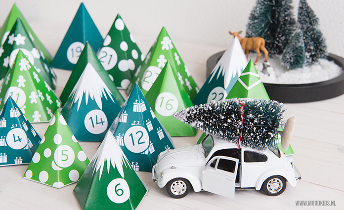 Leuk toch een adventkalender zelf maken? Met de gratis MoodKids diy adventkalender maak je een prachtig kerstbomen bos. Er zijn 3 versies die je gratis kunt downloaden. Bekijk ze hier.