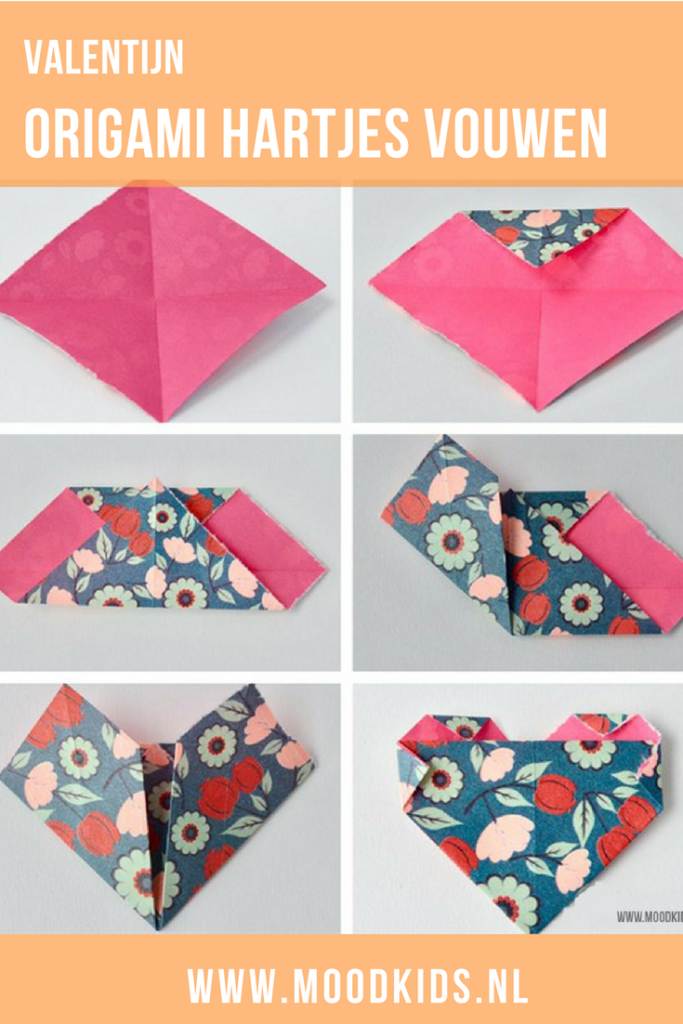 Wonderbaar Zo vouw je een Valentijnsslinger met origami hartjes | MoodKids AN-57