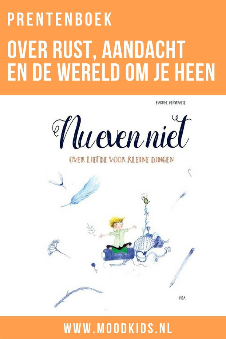 Hoe vaak zeg je straks of nu even niet tegen jouw kind? We zijn als ouders druk en laten onze kinderen daardoor regelmatig wachten. Geniet van het moment nu. Dit prentenboek laat je dit weer even zien en geeft je een mindful rust-moment met je kind.