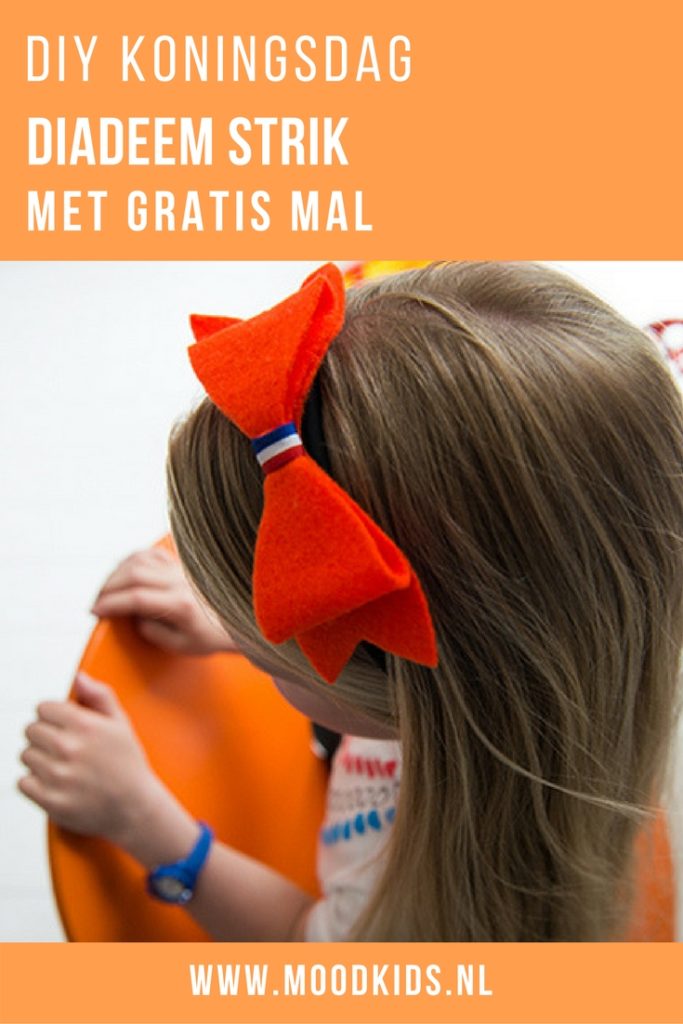 Voor Koningsdag pakten we op verzoek van Job uit met een vlinderstrik. Leuke is: een vlinderstrik maken is niet moeilijk. En ook leuk voor op een diadeem.