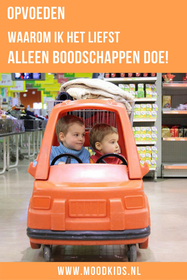 Wij winkelen vooral online. Boodschappen doen met kinderen is ook zo’n dingetje. Die doet Roelina tegenwoordig het liefst alleen en ze vertelt je waarom.