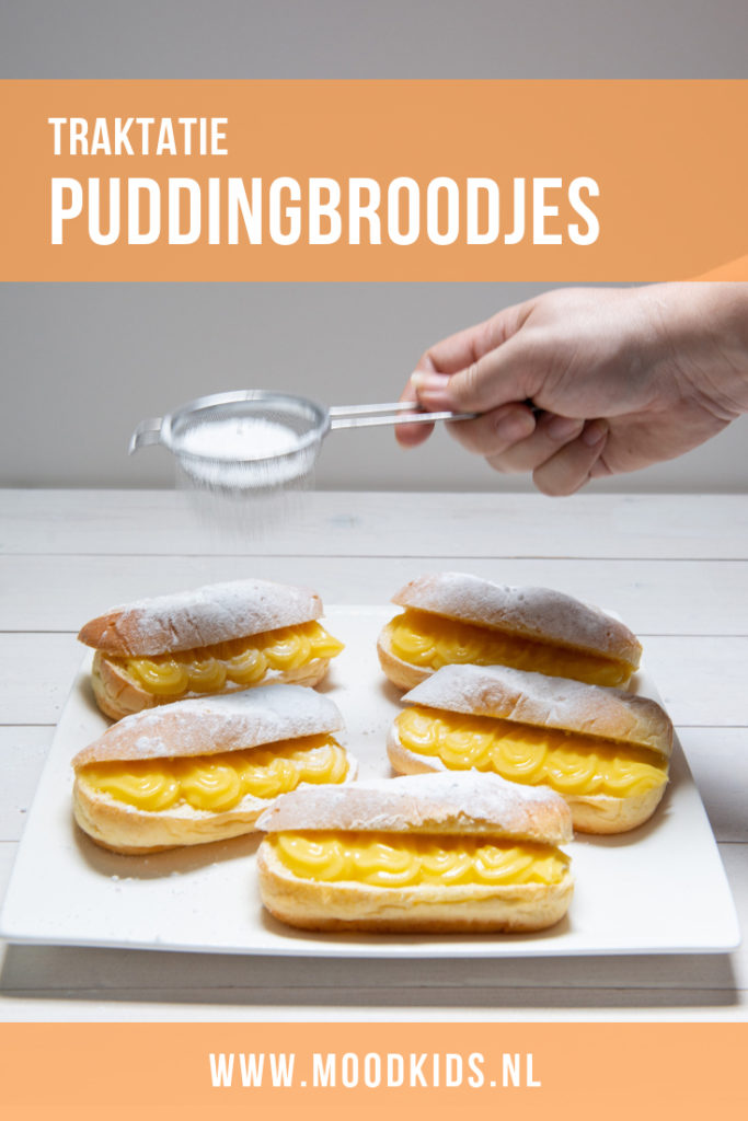 Puddingbroodjes, de meeste kinderen zijn er dol op. Leuk en lekker om te trakteren. Je hebt zo een hele berg gemaakt! #puddingbroodje #traktatie #brood