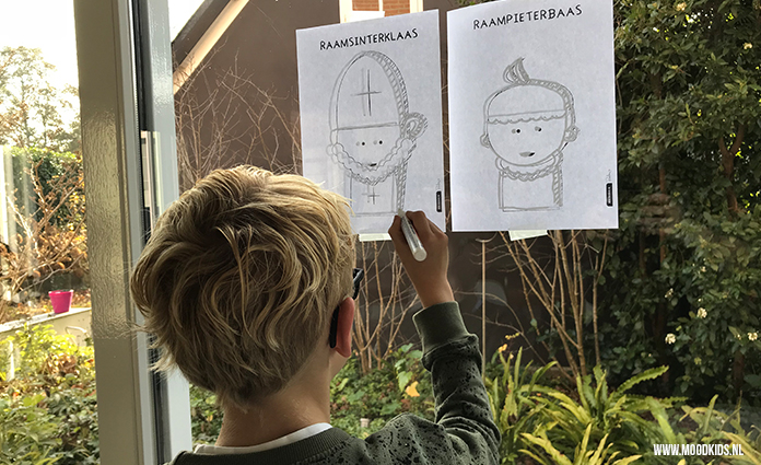 Een raamtekening maken vinden kinderen leuk. Met een krijtstift en deze handige, gratis raamtekening Sinterklaas printables is het een fluitje van een cent.
