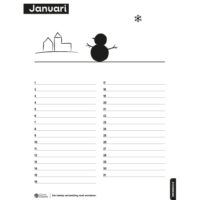 Maandkalender januari